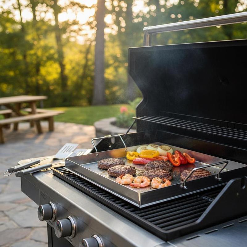 Camping Cooking Pan - Universal Flat Top Griddle 18x16 Inch