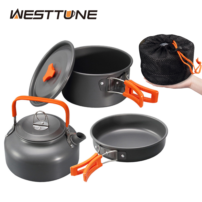 Camping Cooking Pan - WESTTUNE Camping Cookware Kit Aluminum Outdoor