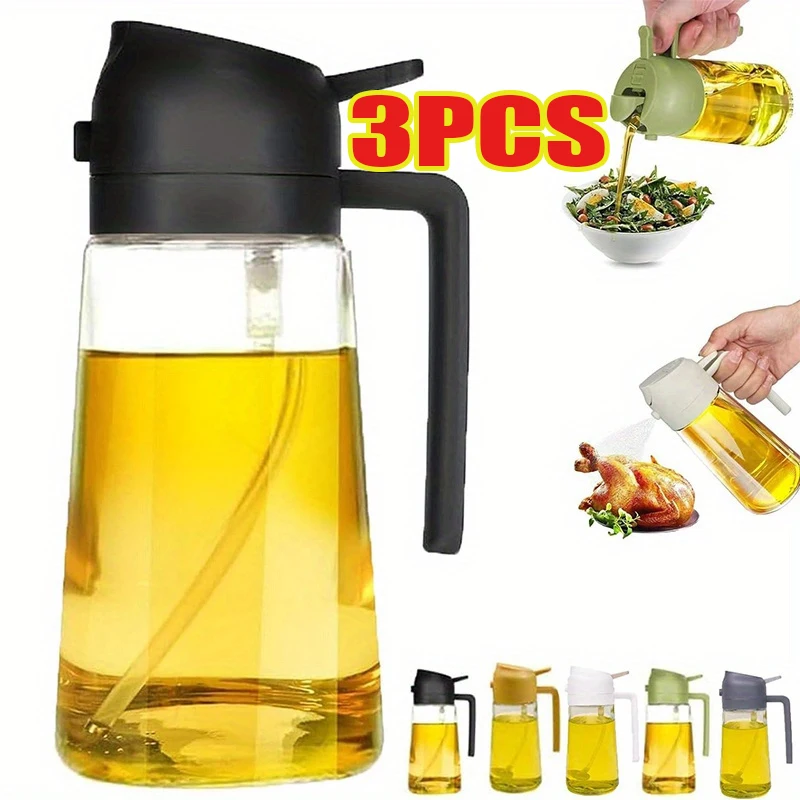 Camping Cooking Oil Bottle - Oil Spray 2-in-1 Plastic Household Kitchen