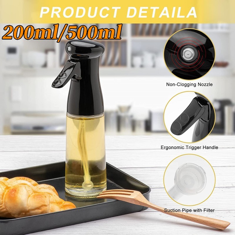 Camping Cooking Oil Bottle - 200/500ml Oil Spray Bottle Home Kitchen