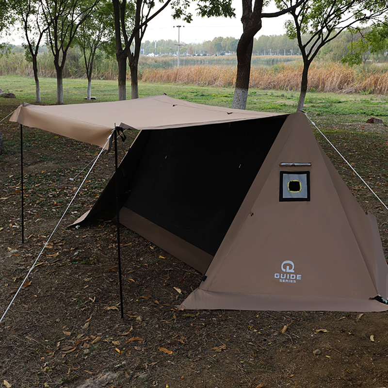 Camping Cooking Canopy - Camping Outdoor Double Peaks Canopy Silver
