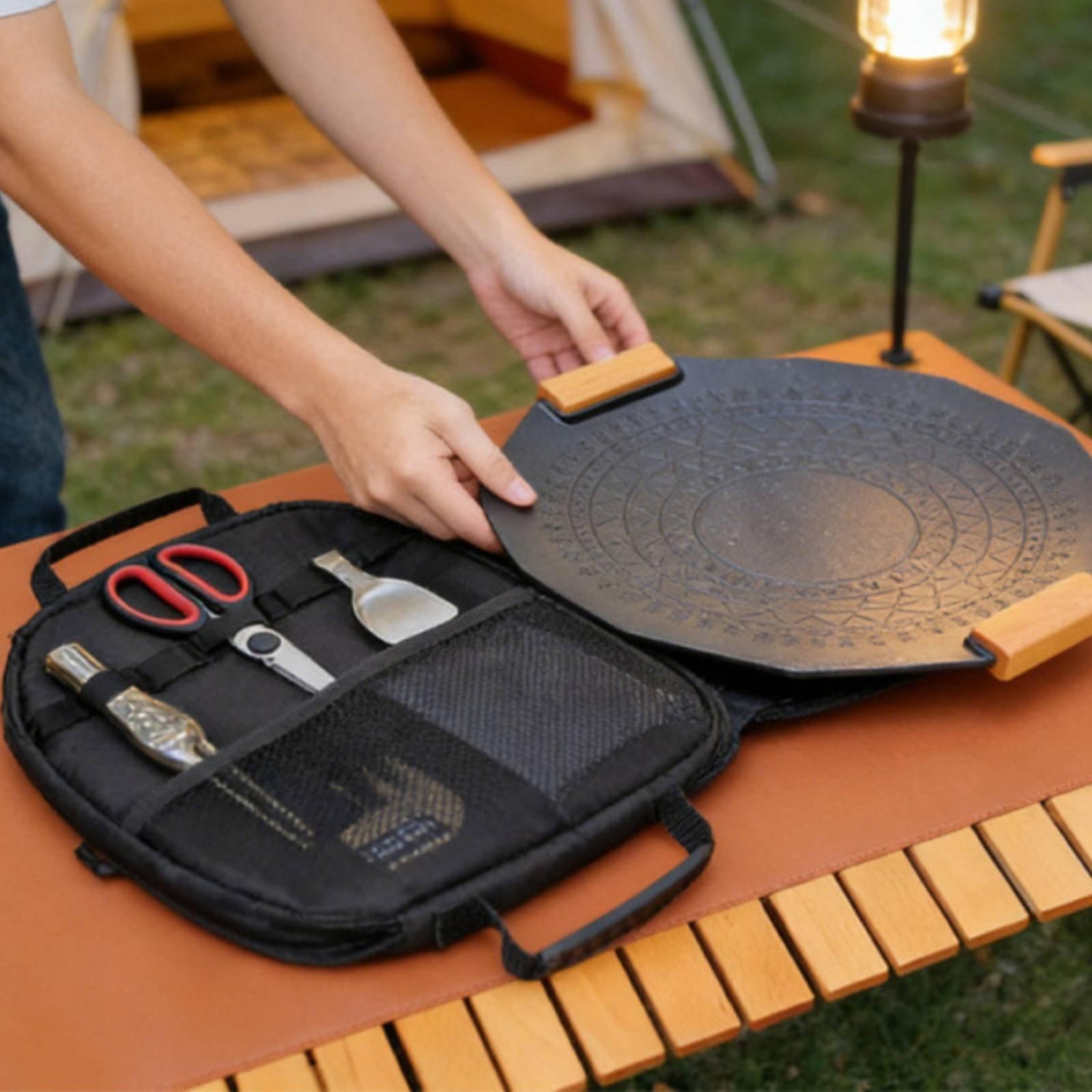 Camping Cooking Pan - Frying Pan Storage Bag Portable Skillet