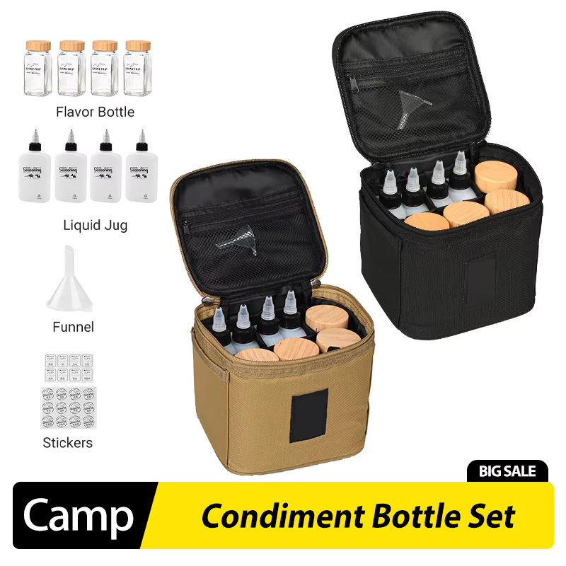 Camping Cooking Oil Bottle - Outdoor Camping Seasoning Bottle Set Picnic