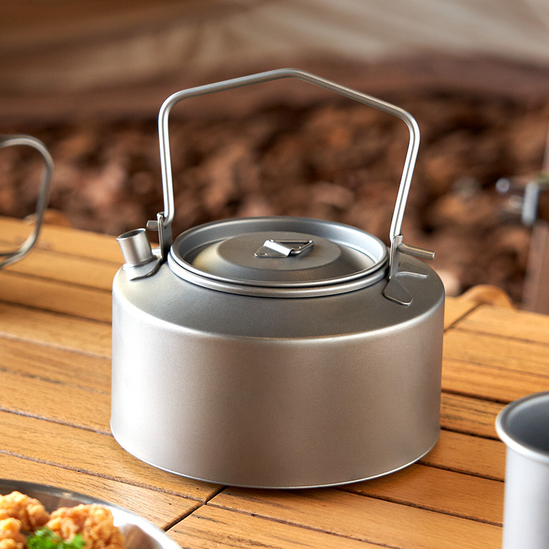 Camping Cooking Pan - Camping Water Cooking Kettle Titanium Kettle