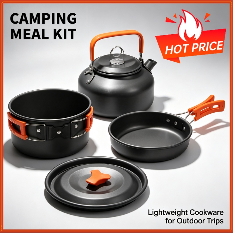 Camping Cooking Pan - Camping Cooking set Camping Cookware Travel