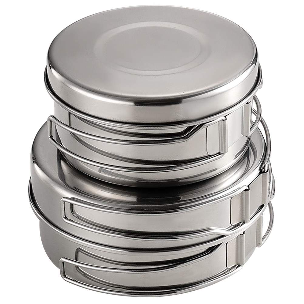 1Set Stainless Steel Camping C - đánh giá và giá Camping Cooking Pan