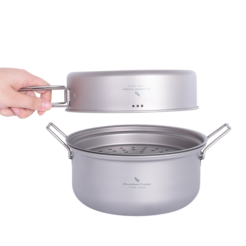 Boundless Voyage Titanium Stea - đánh giá và giá Camping Cooking Pan