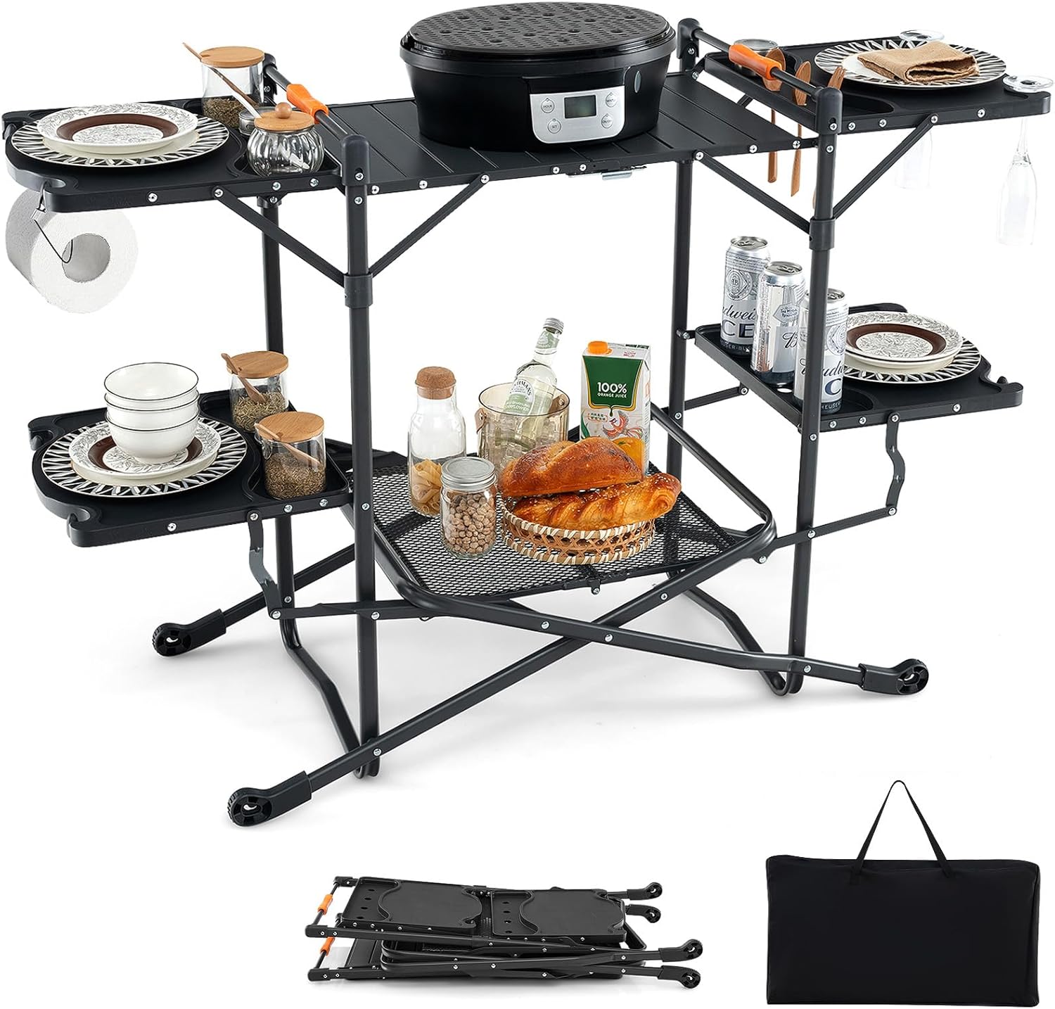Portable Camp Cooking Table wi - đánh giá và giá Camping Cooking Table With Storage