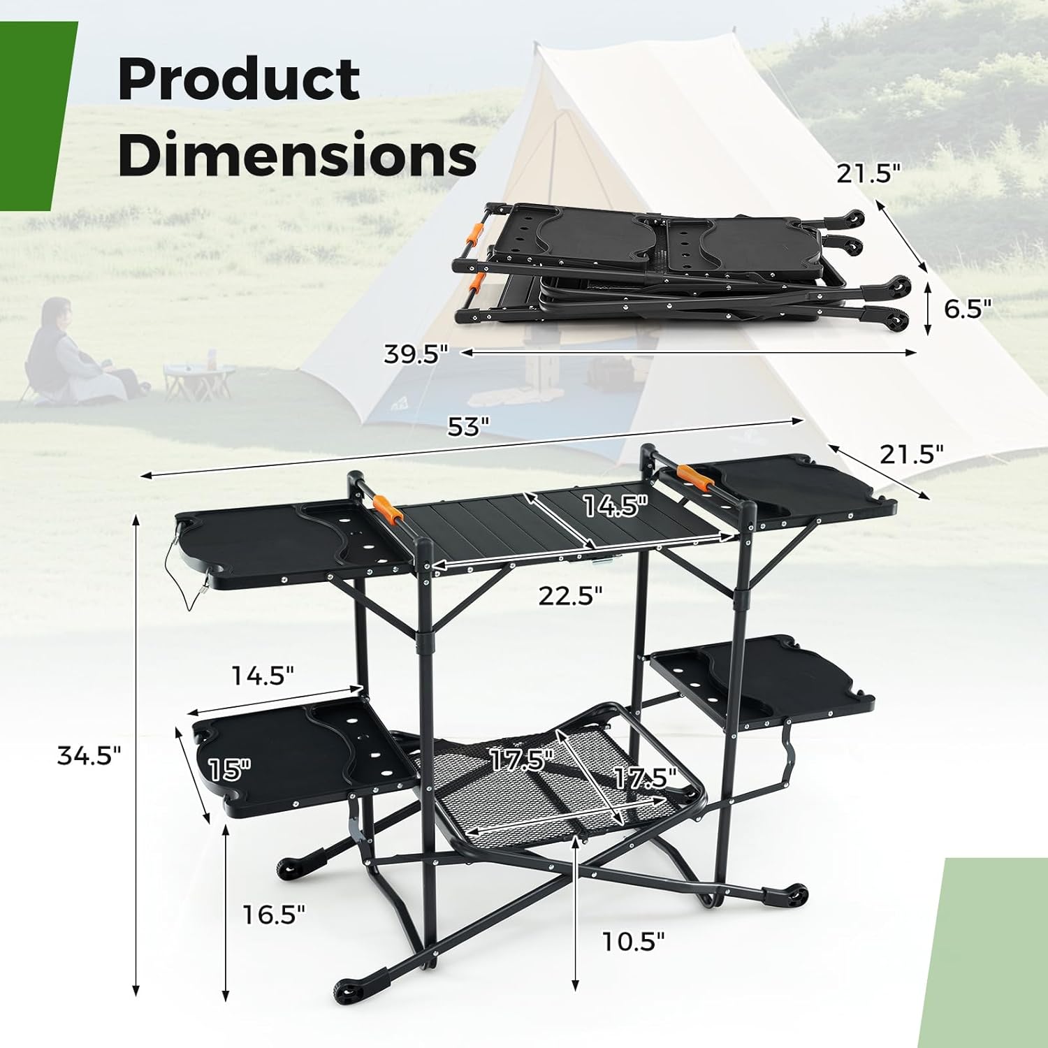 Portable Camp Cooking Table wi - đánh giá và giá Camping Cooking Table With Storage