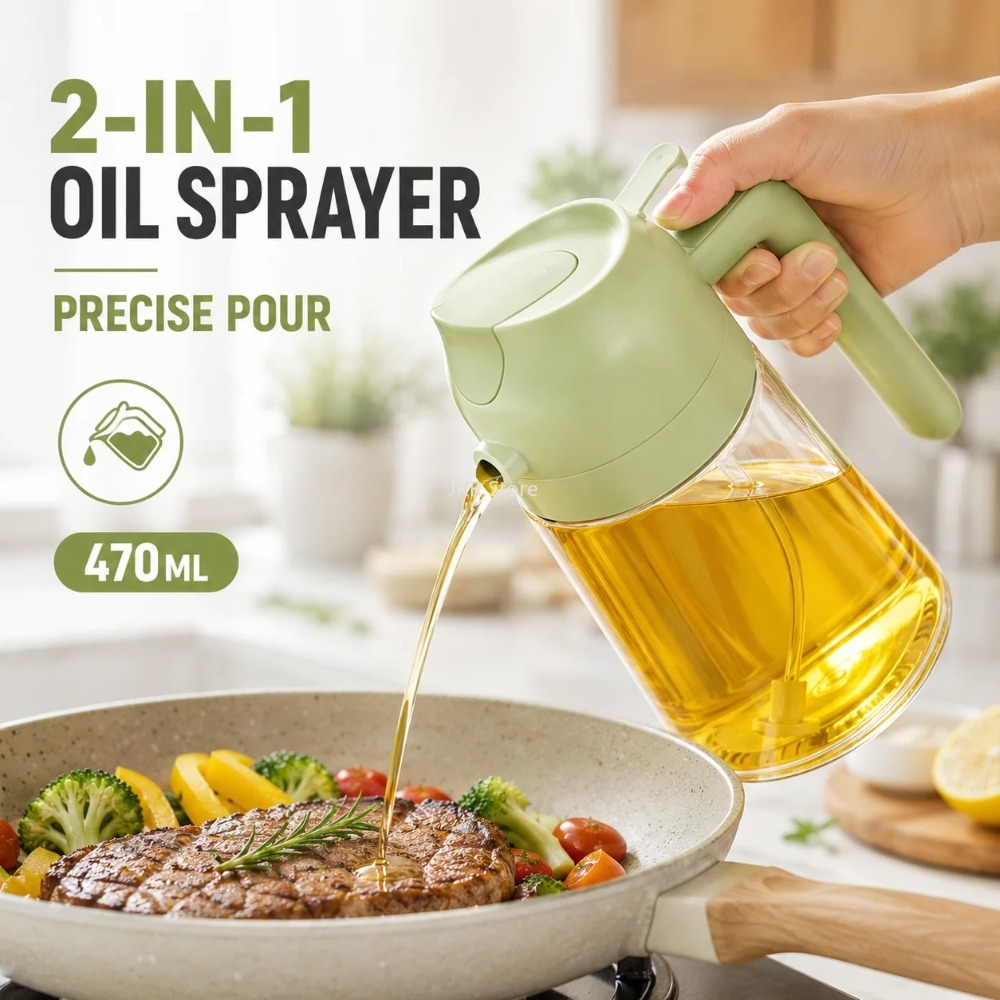 2 in 1 Olive Oil Sprayer Dispe - đánh giá và giá Camping Cooking Oil Bottle