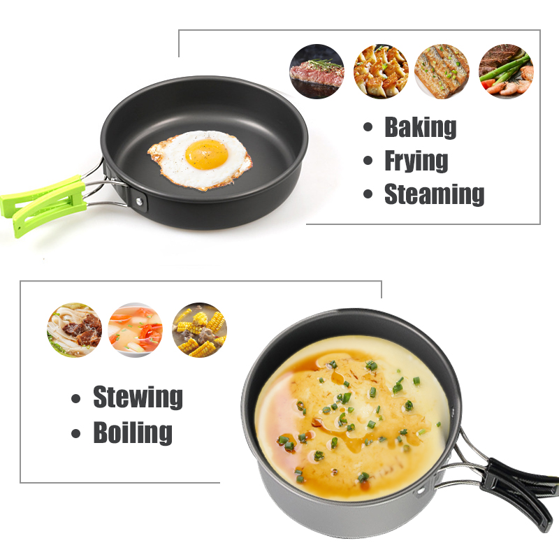 WESTTUNE Camping Cookware Kit  - đánh giá và giá Camping Cooking Pan