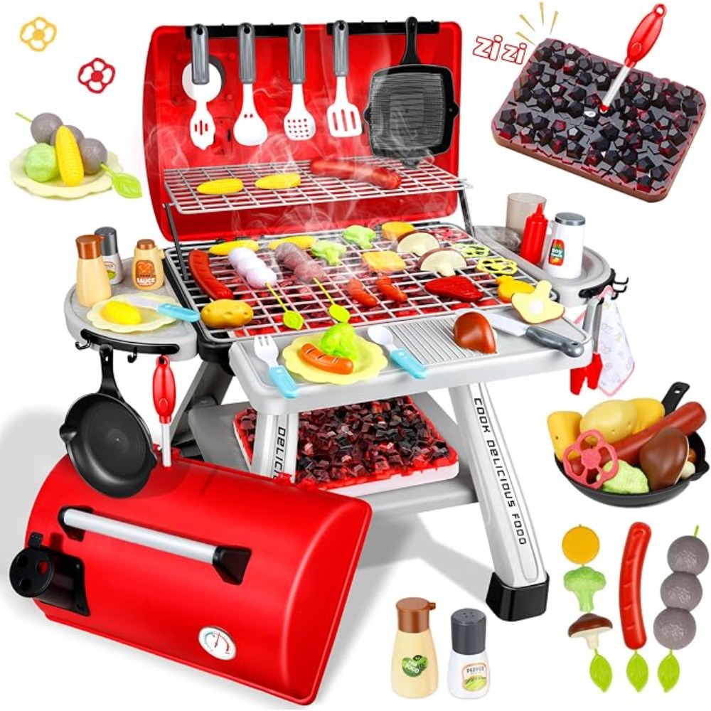 Barbecue Grill Toy Set Kids BB - đánh giá và giá Camping Cooking Kids