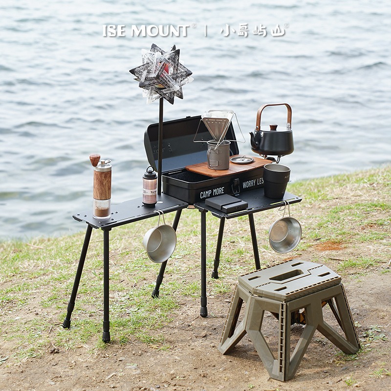 Folding Camping Table with Lig - đánh giá và giá Camping Cooking Table With Storage