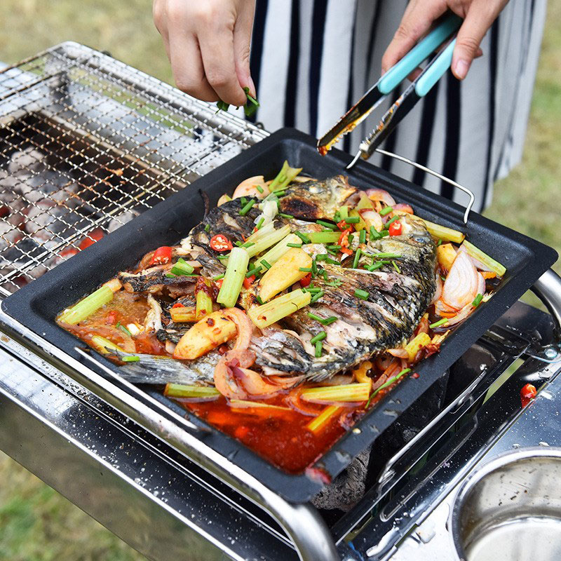 Outdoors Thick Square Grill Pa - đánh giá và giá Camping Cooking Pan