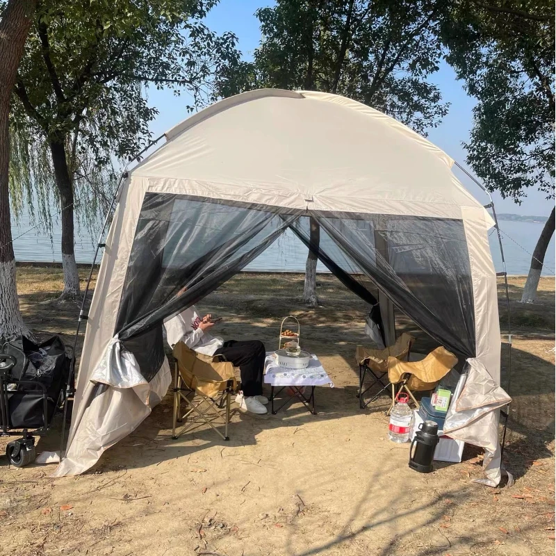 Outdoor Sunshade Camping Tent, - đánh giá và giá Camping Cooking Canopy