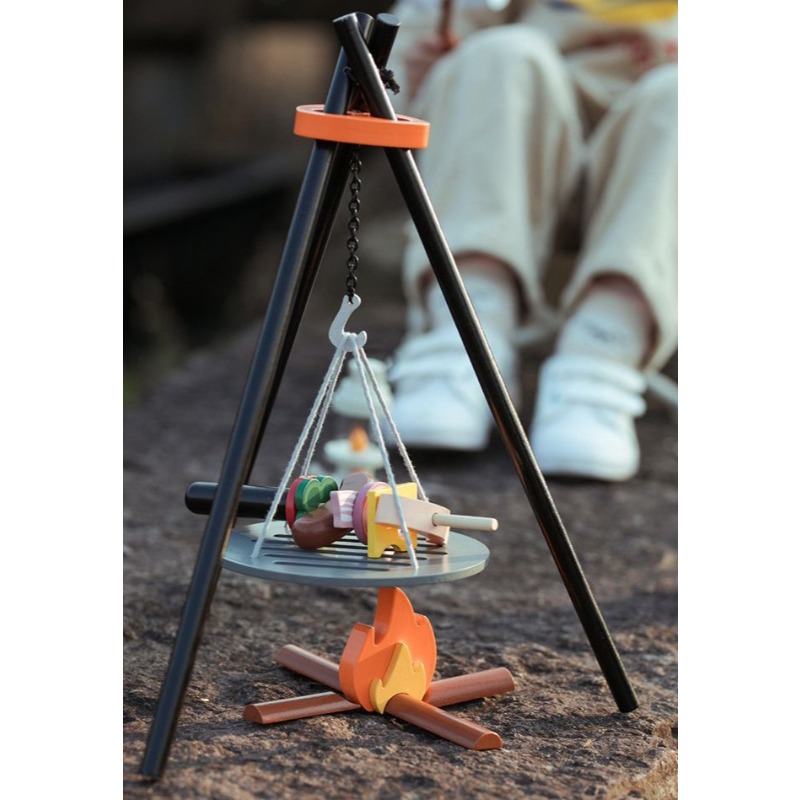 Wooden Camping Pretend Play Se - đánh giá và giá Camping Cooking Kids