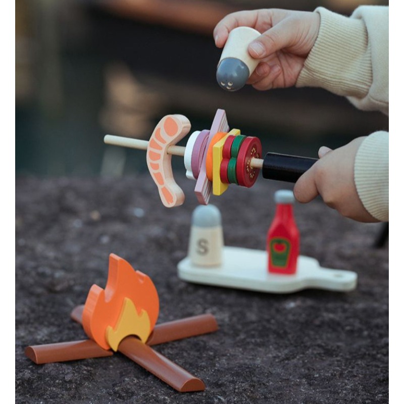 Wooden Camping Pretend Play Se - đánh giá và giá Camping Cooking Kids