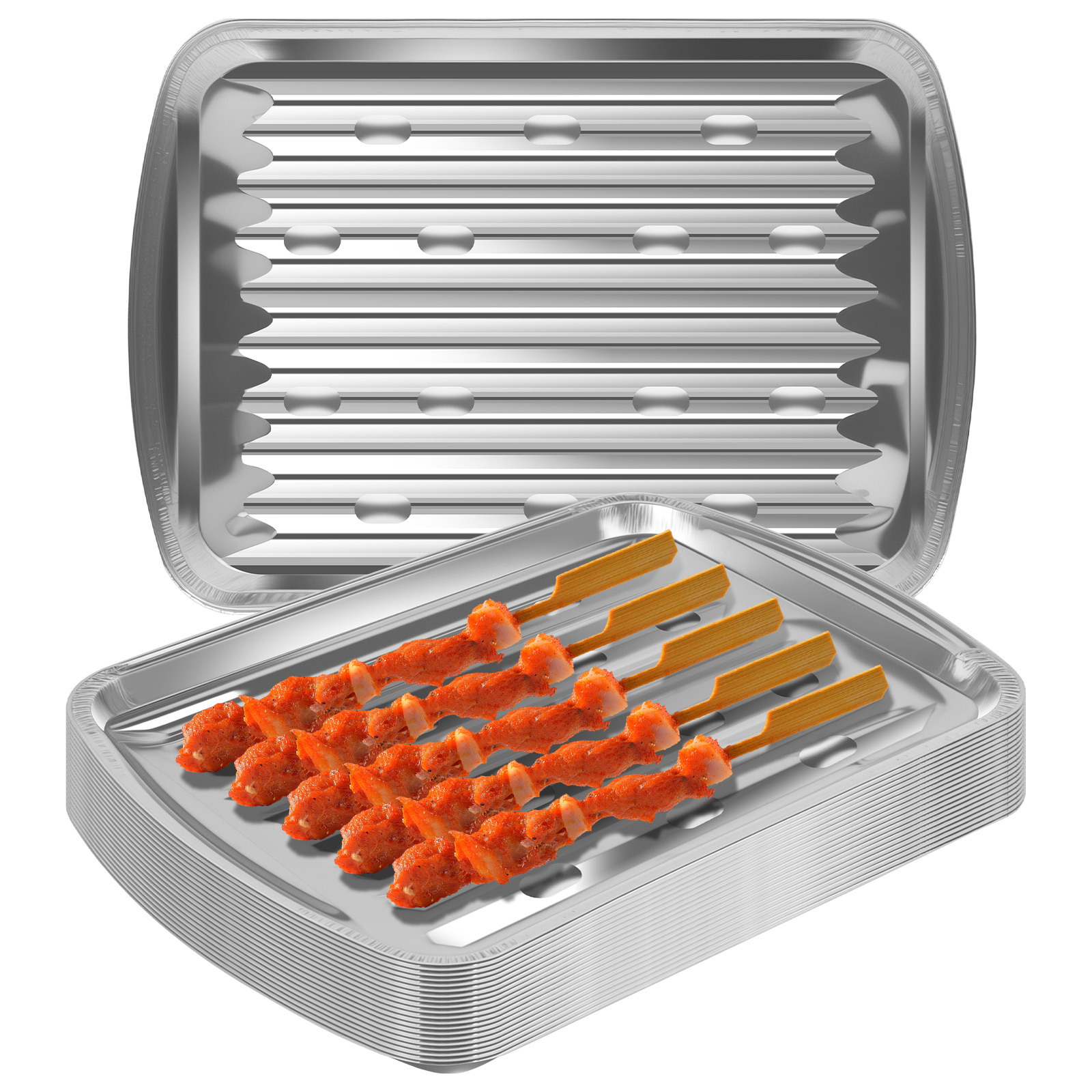 Aluminum Foil Trays Non-Stick  - đánh giá và giá Camping Cooking Pan