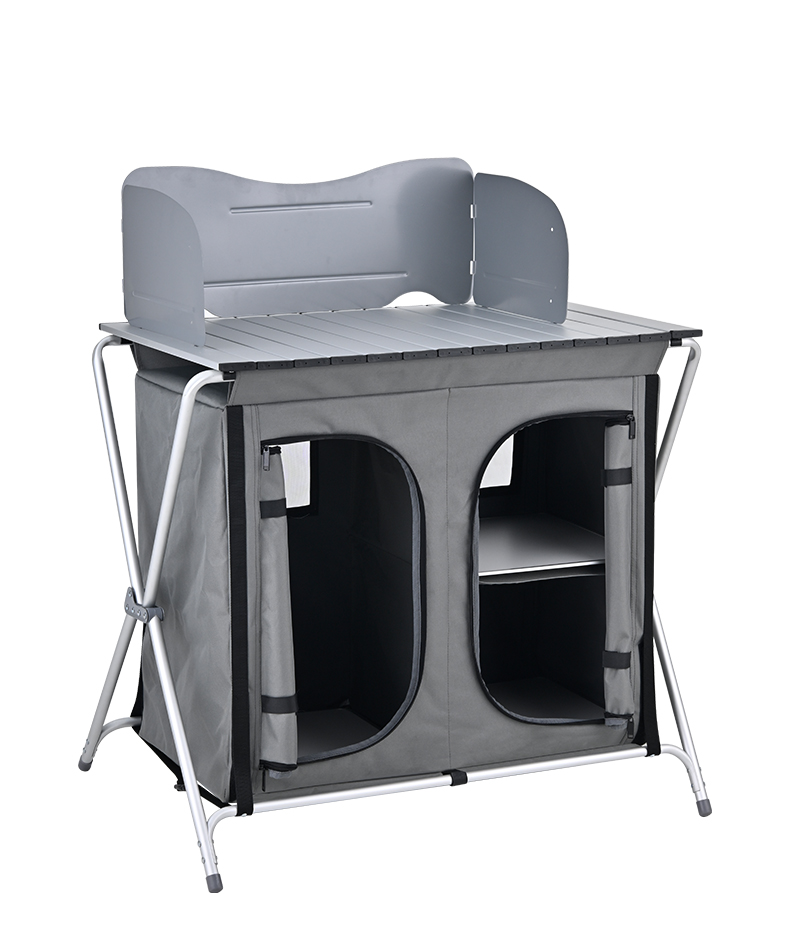 Aluminum Folding Outdoor Porta - đánh giá và giá Camping Cooking Table With Storage