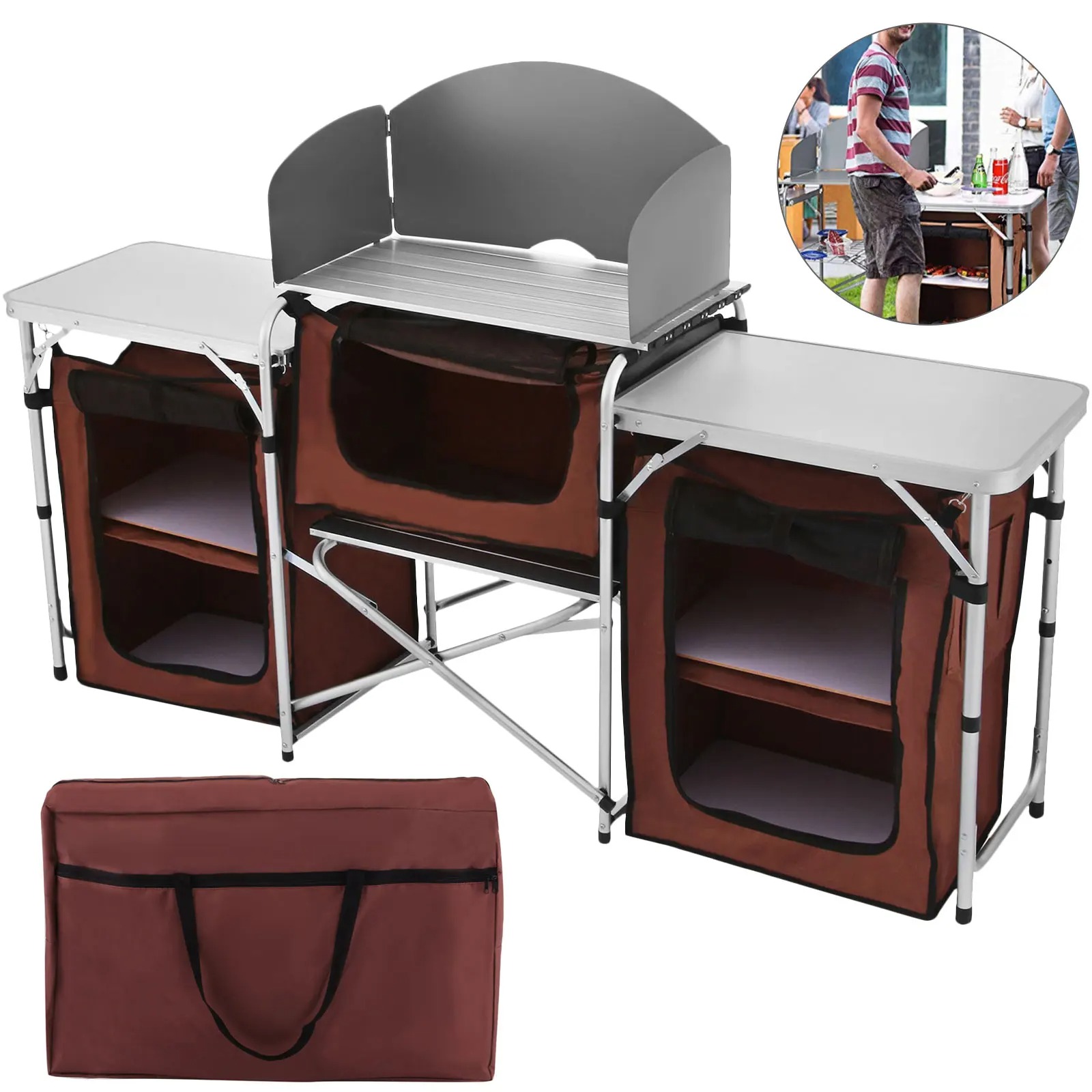 Singwinner Camping Outdoor Kit - đánh giá và giá Camping Cooking Table With Storage