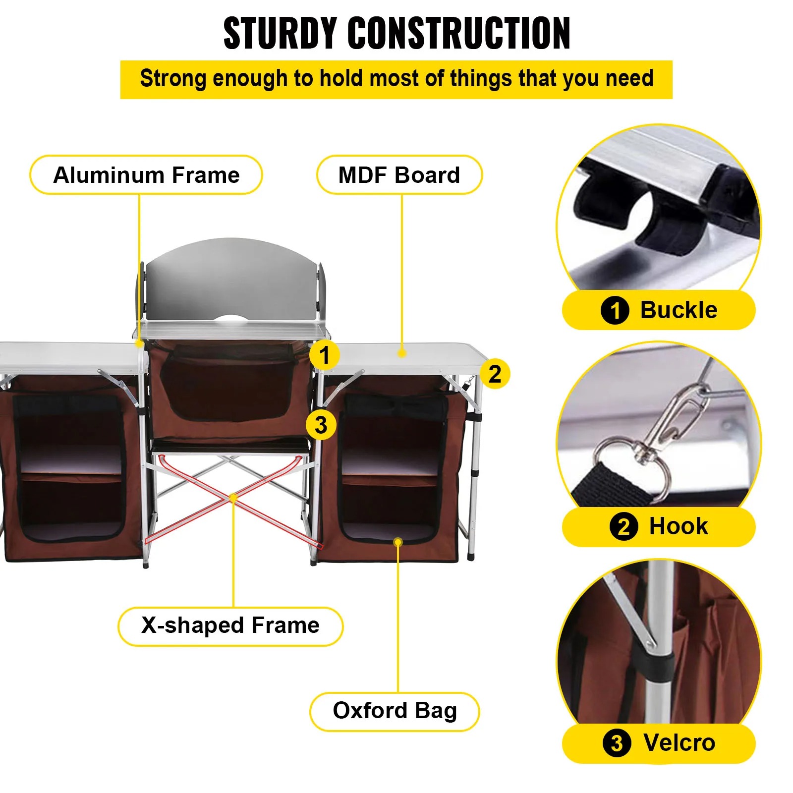 Singwinner Camping Outdoor Kit - đánh giá và giá Camping Cooking Table With Storage