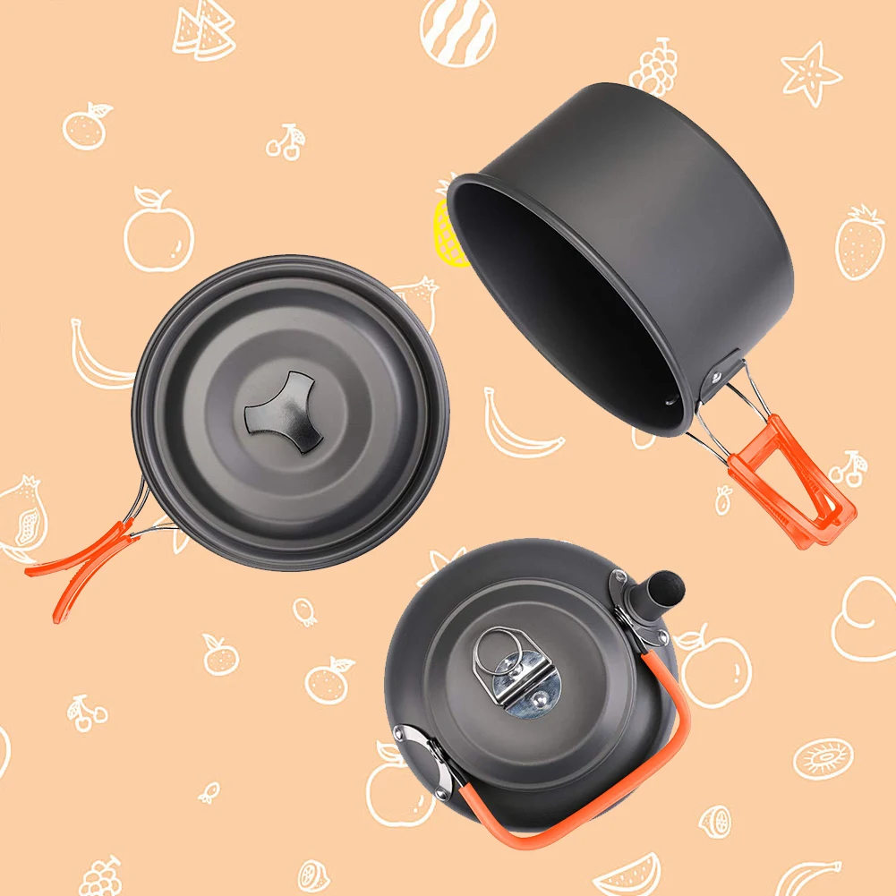 Camping Cookware Kit Kettle Po - đánh giá và giá Camping Cooking Pan