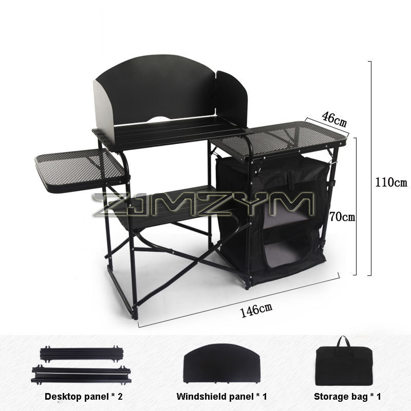 Outdoor Camping Folding Table, - đánh giá và giá Camping Cooking Table With Storage
