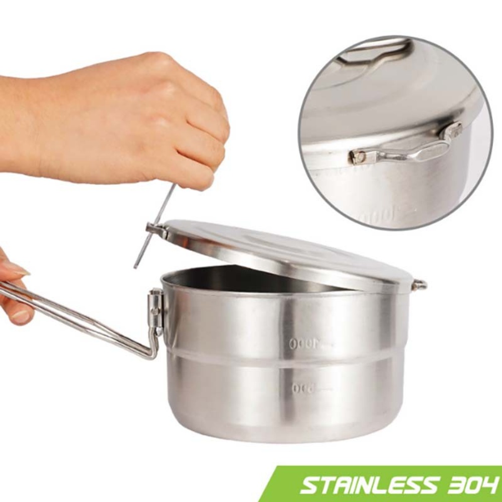 Stainless Steel Outdoor Pot wi - đánh giá và giá Camping Cooking Materials